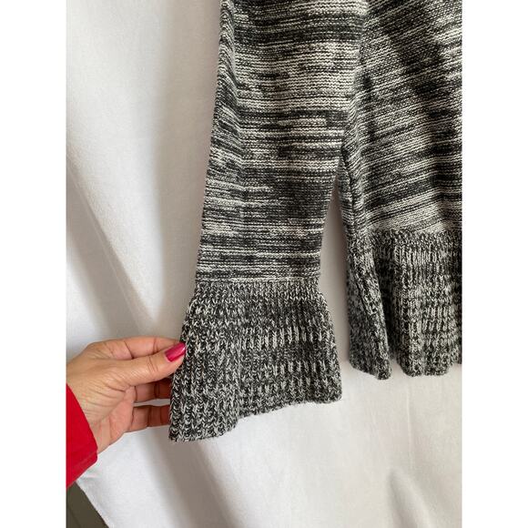 Style & Co Gray Marled Knit Bell Sleeves Sweater Petite XL - Picture 2 of 8